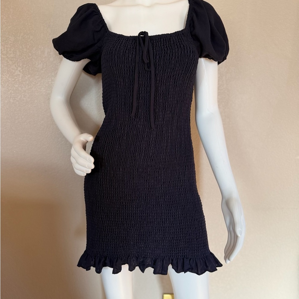 Gianni Bini Black Mini-Dress Size L